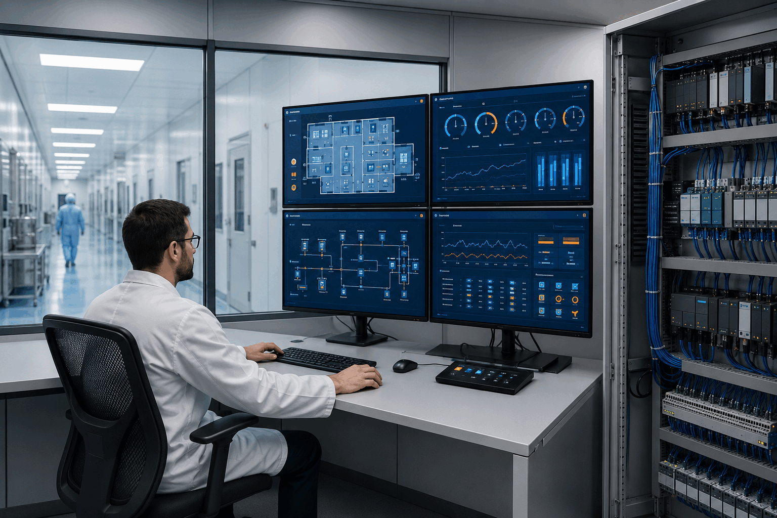 BMS and EMS cleanroom monitoring system